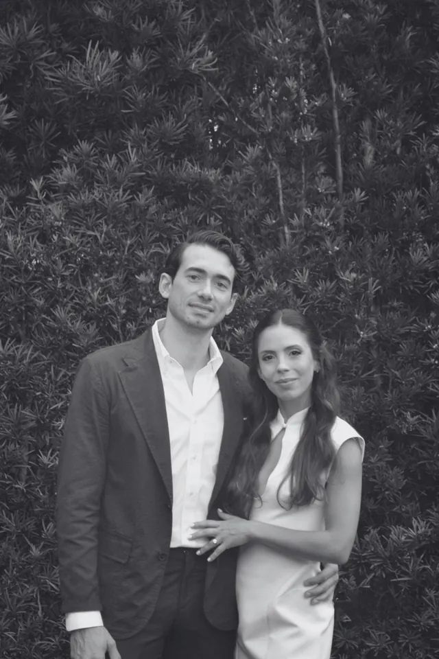 Lorena y Eduardo, retrato en blanco y negro